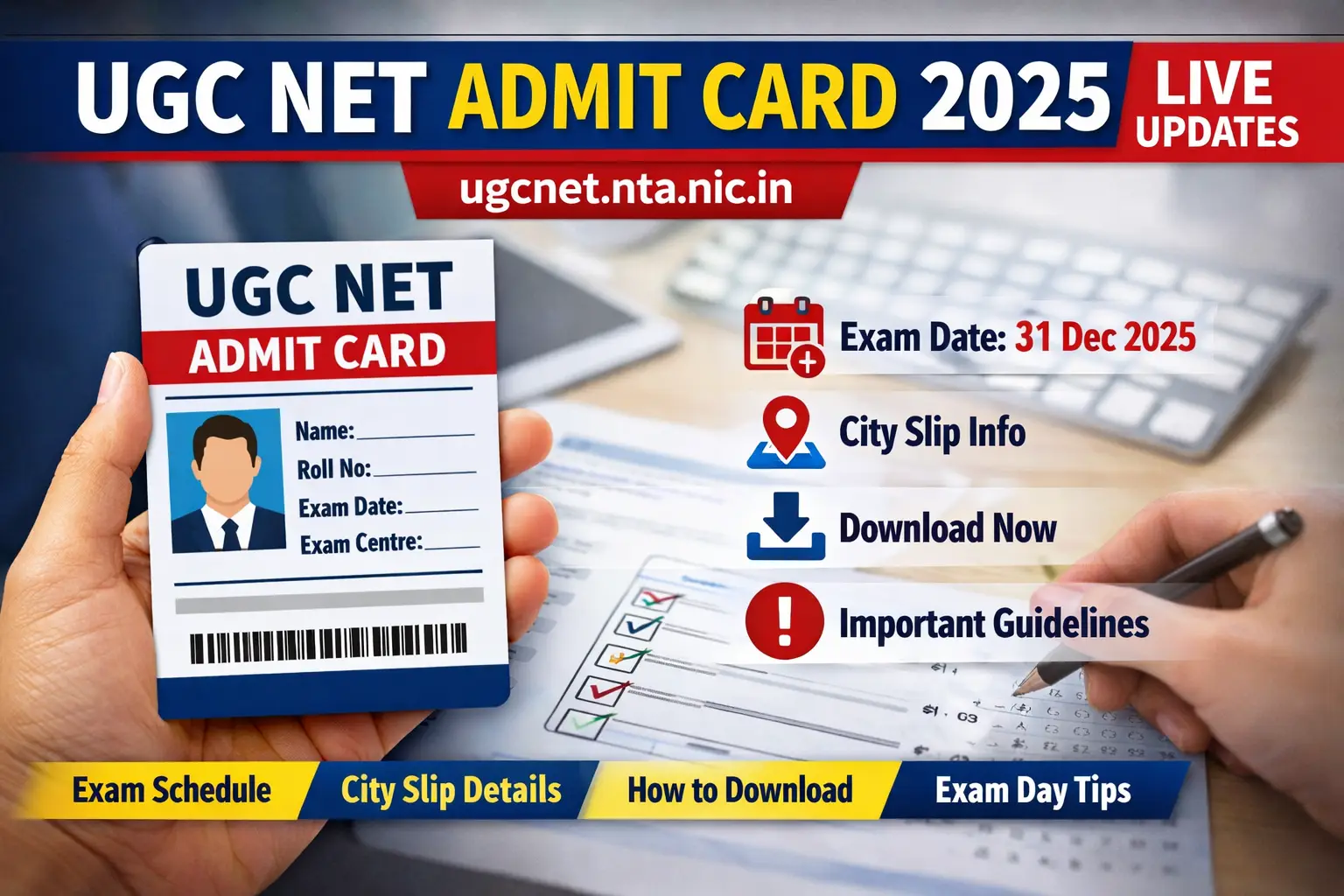 UGC net admit card