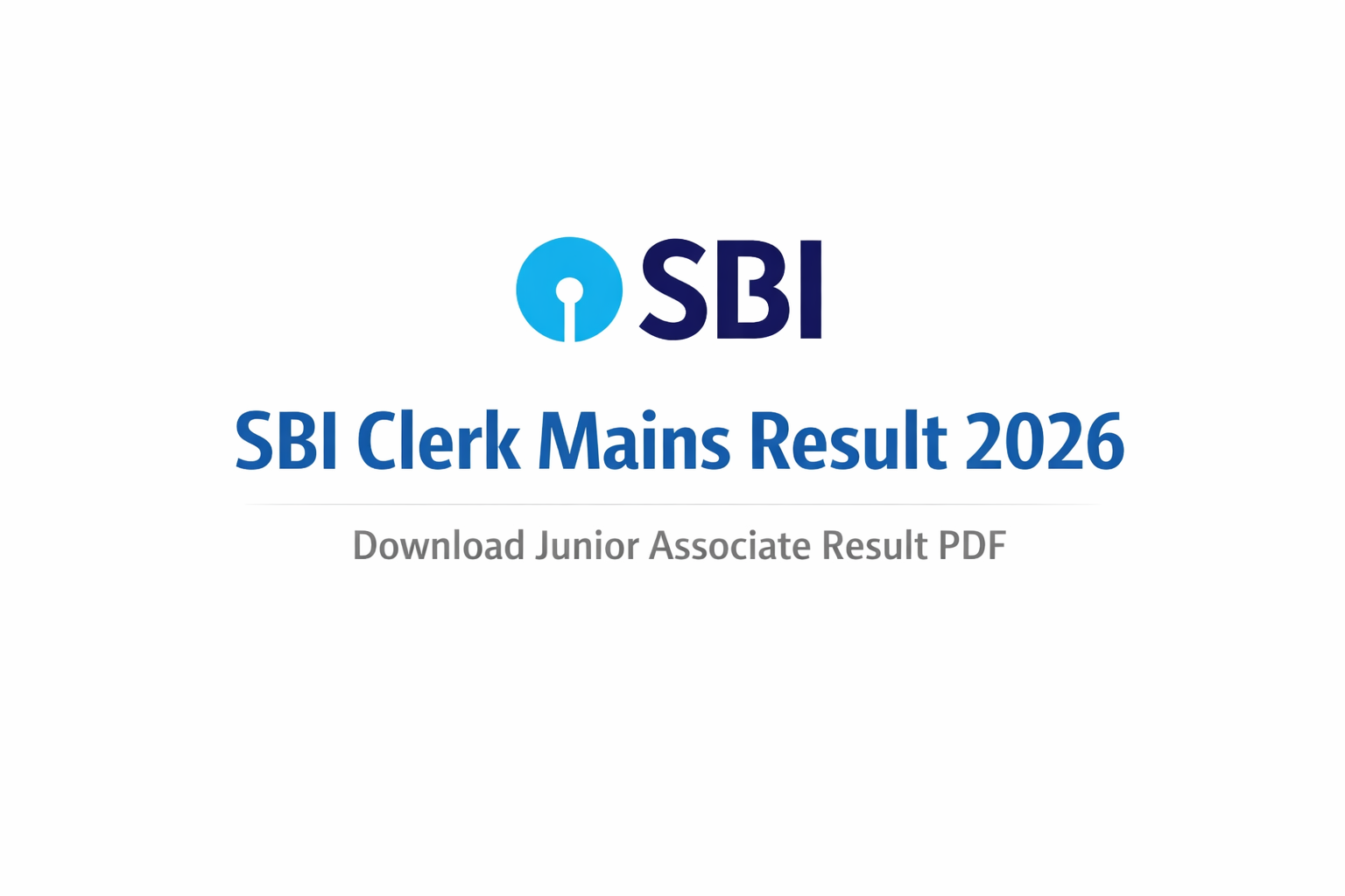SBI Clerk Mains Result 2026