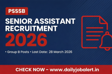 PSSSB Senior Assistant (Group-B) Recruitment 2026