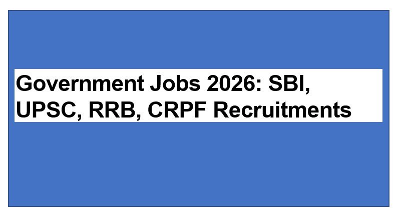 Government Jobs 2026
