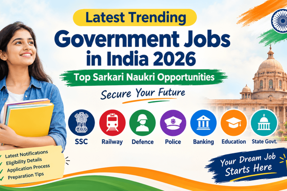 Latest Government Jobs in India 2026